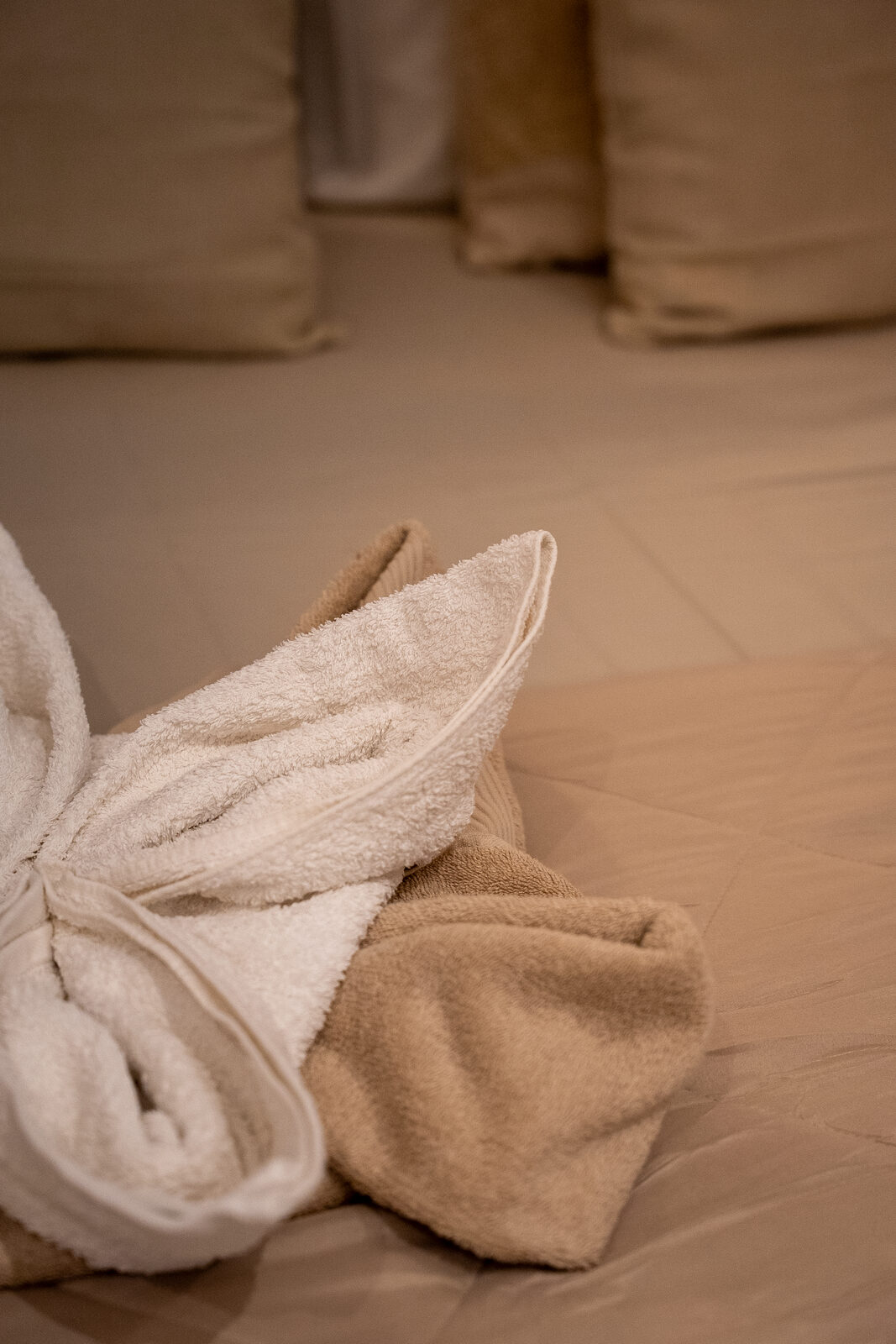 Folded towels detail